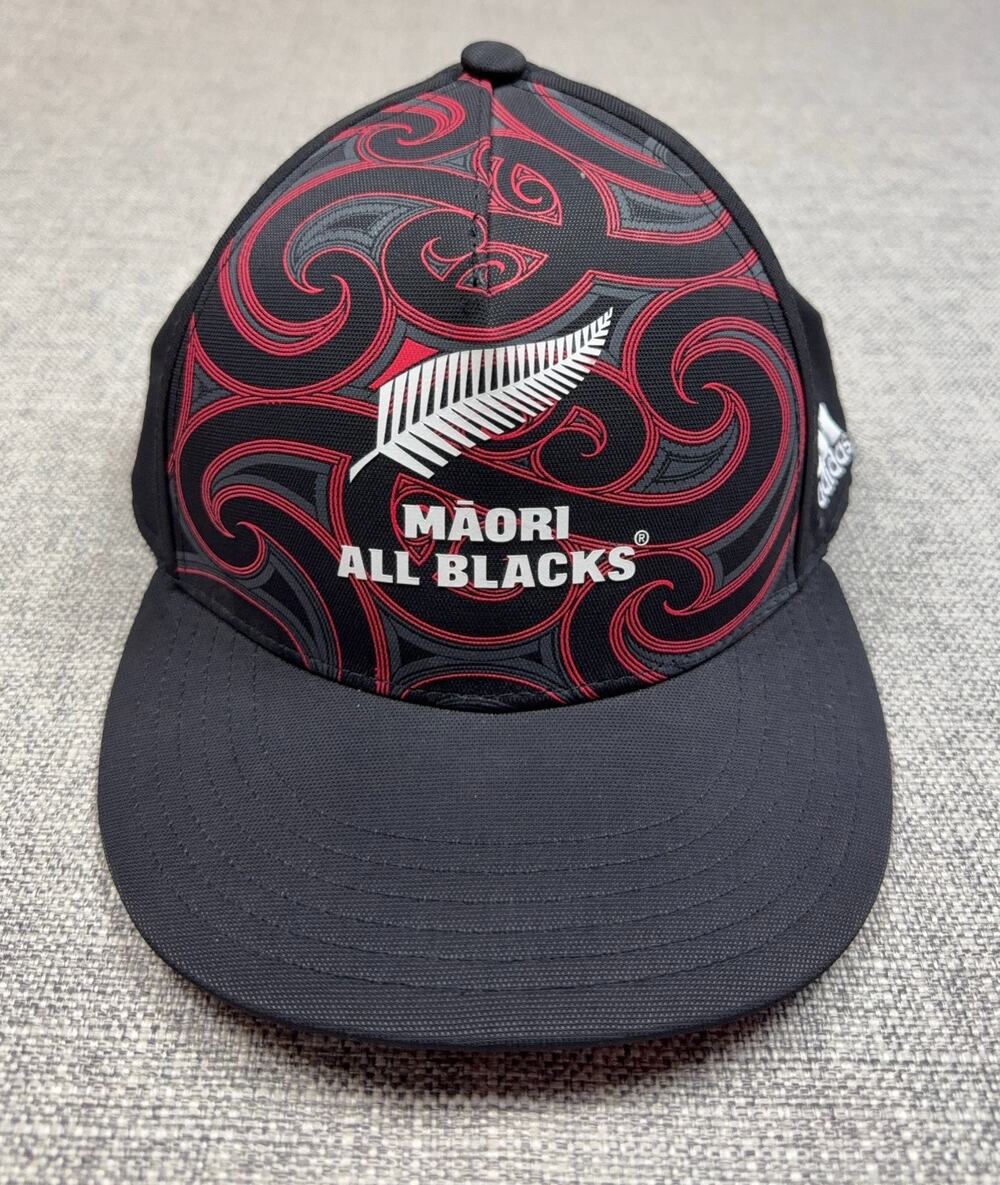Adidas Maori All Blacks Snapback Hat New Zealand Rugby Black Red OSFM